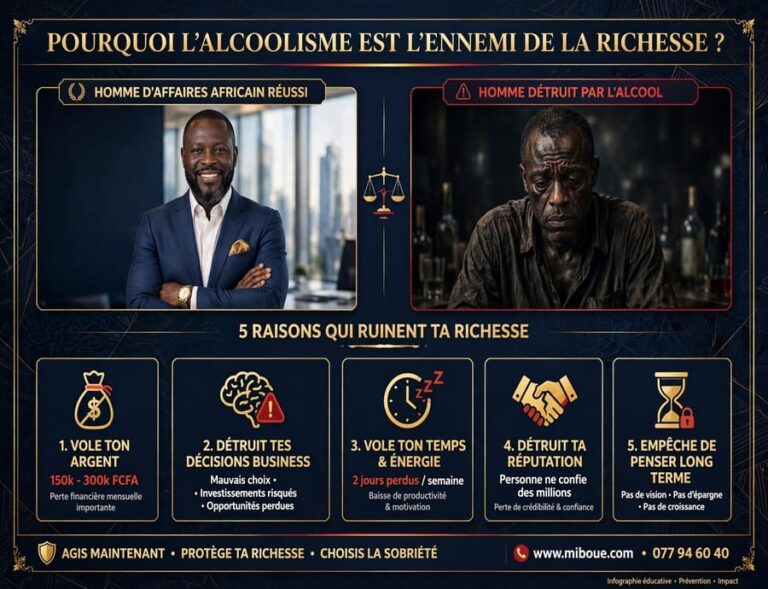 L&rsquo;alcoolisme est l&rsquo;ennemi de la richesse : 5 raisons simples qui expliquent pourquoi les hauts cadres arrêtent de boire