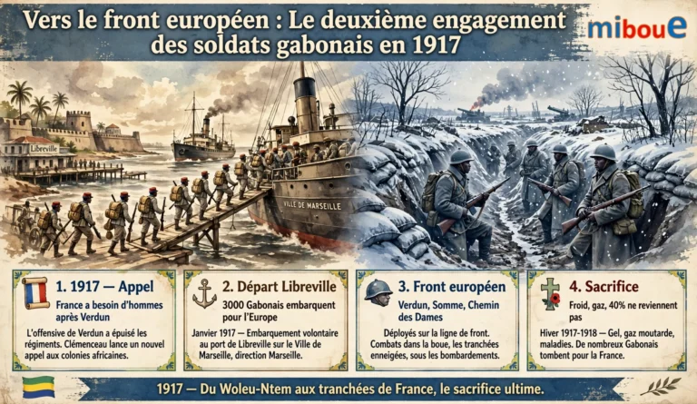 Vers le front européen : Le deuxième engagement des soldats gabonais en 1917