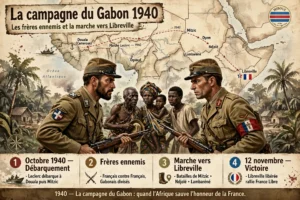 La campagne du Gabon (1940) : Les frères ennemis et la marche vers Libreville